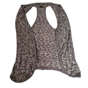 Questions by Say What? Space Dye Knit Racerback Vest Purple White One...